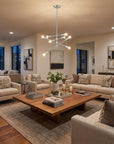Calix 8-Light Satin Nickel Pendant