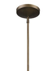 Newport 1-Light Tin Coated Pendant With Raw Brass Interior Shade And Louver
