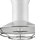 Newport 1-Light White Pendant With Polished Nickel Louver