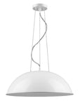 Layla 1-Light White Bowl Pendant