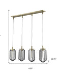 Reece 4-Light Aged Brass Island Pendant