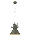 Black Metal One Light Cone Hanging Pendant Light