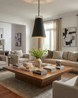 Faza 1-Light Matte Black Pendant