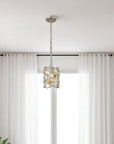 Vitozzi 1-Light Antique Silver Leaf Pendant