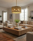 Basetti 4-Light Gold Convertible Pendant