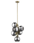 Lunette 6-Light Aged Brass Pendant