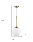 Solea 1-Light Antique Brass Pendant