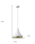 Tholos 1-Light White Pendant
