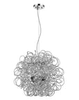 Silver Metal Wire Four Light Dimmable Ceiling Light