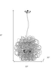 Silver Metal Wire Four Light Dimmable Ceiling Light