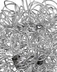 Silver Metal Wire Four Light Dimmable Ceiling Light