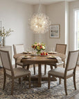 Silver Metal Wire Four Light Dimmable Ceiling Light