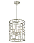 Amoret 3-Light Antique Silver Convertible Pendant