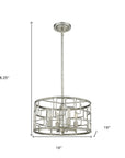Amoret 4-Light Antique Silver Convertible Pendant