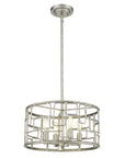 Amoret 4-Light Antique Silver Convertible Pendant