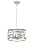 Amoret 4-Light Antique Silver Convertible Pendant