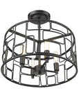 Amoret 4-Light Matte Black Convertible Pendant