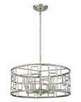 Amoret 5-Light Antique Silver Convertible Pendant