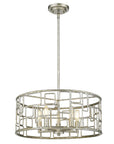 Amoret 5-Light Antique Silver Convertible Pendant