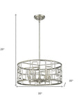 Amoret 5-Light Antique Silver Convertible Pendant