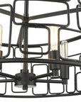 Amoret 5-Light Matte Black Convertible Pendant