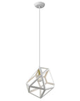 Hedron 1-Light White Pendant