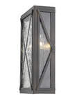 Black And Clear Three Light Transparent Dimmable Outdoor Hanging Lights With Black And Clear Shades