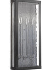 Black And Clear Three Light Transparent Dimmable Outdoor Hanging Lights With Black And Clear Shades