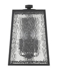 Black And Clear Four Light Seeded Dimmable Outdoor Hanging Lights With Black And Clear Shades