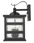 Black And Clear Three Light Transparent Dimmable Outdoor Hanging Lights With Black And Clear Shades