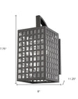 Black And Clear Three Light Seeded Dimmable Outdoor Hanging Lights With Black And Clear Shades