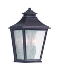 Black And Clear Two Light Frosted Dimmable Outdoor Hanging Lights With Black And Clear Shades