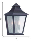 Black And Clear Two Light Seeded Dimmable Outdoor Hanging Lights With Black And Clear Shades