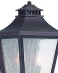 Black And Clear Two Light Seeded Dimmable Outdoor Hanging Lights With Black And Clear Shades