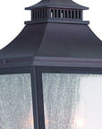 Black And Clear Two Light Seeded Dimmable Outdoor Hanging Lights With Black And Clear Shades