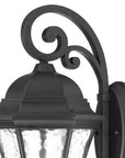 XL Matte Black Tapered Hanging Lantern Wall Light