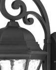 XL Matte Black Tapered Hanging Lantern Wall Light