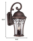 XL Bronze Tapered Goblet Wall Light