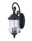 Black And Clear Three Light Seeded Dimmable Outdoor Hanging Lights With Black And Clear Shades