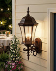 Dark Brown Ornamental Carousel Lantern Wall Light
