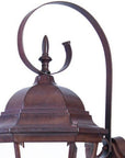 Three Light Dark Brown Swing Arm Lantern Wall Light