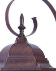 Three Light Dark Brown Swing Arm Lantern Wall Light