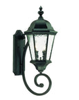 Two Light Matte Black Carousel Lantern Wall Light