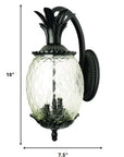 Matte Black Hanging Pineapple Wall Light