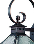 Bronze And Clear Three Light Hammered Dimmable Outdoor Hanging Lights With Bronze And Clear Shades