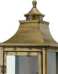 Brass And Clear Two Light Transparent Dimmable Outdoor Hanging Lights With Brass And Clear Shades