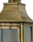 Brass And Clear Two Light Transparent Dimmable Outdoor Hanging Lights With Brass And Clear Shades