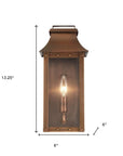 Copper And Clear Transparent Dimmable Outdoor Hanging Light With Copper And Clear Shades