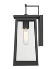 Black Contempo Elongated Outdoor Wall Light