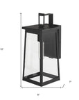 Black Contempo Elongated Outdoor Wall Light